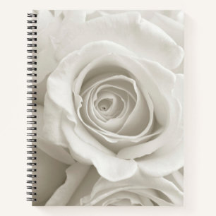Flowers White Roses Notitieboek