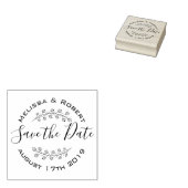 Flowers Wreath Modern Wedding Save the Date 2 Rubberstempel (Gestempeld)