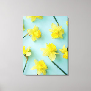 Flowers   Yellow Daffodils Canvas Afdruk