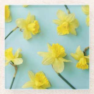Flowers Yellow Daffodils Glazen Onderzetter