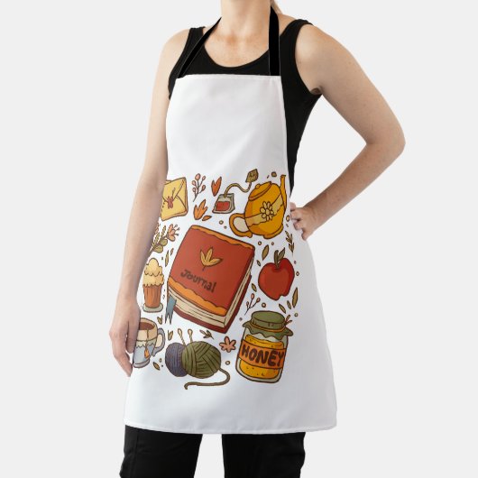 Flowery Books and Tea Schort (Insitu)