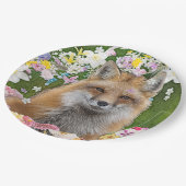 Flowery Fox Papieren Bordje (Gekanteld)