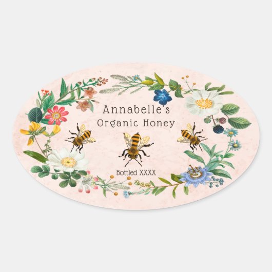 Flowery Honey Label Personalize (Voorkant)