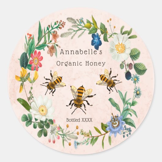 Flowery Honey Label Personalize (Voorkant)