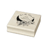  Flowery Moon Script Custom Library Book Rubberstempel (Stempel)