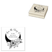  Flowery Moon Script Custom Library Book Rubberstempel (Gestempeld)