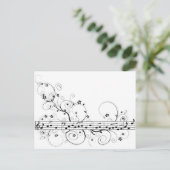 Flowery Music Briefkaart (Staand voorkant)
