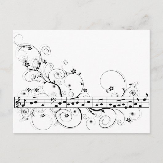 Flowery Music Briefkaart (Voorkant)