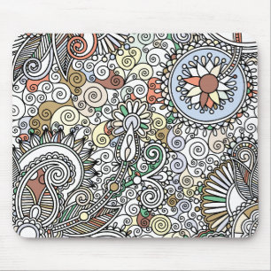 Flowery Paisley Design Muismat