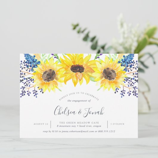 Flowfields Engagement Party Invitation (Debout devant)