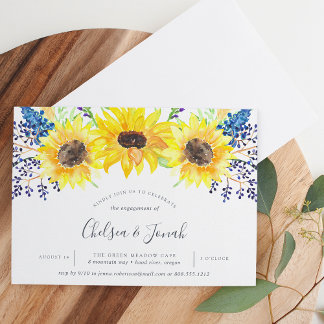 Flowfields Engagement Party Invitation