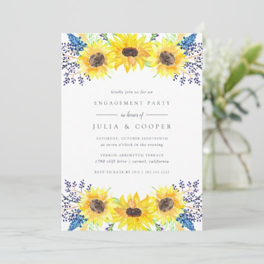 Flowfields Engagement Party Invitation (Debout devant)