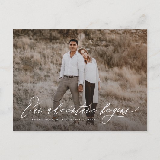 Flowing Adventure Save the Date Briefkaart (Voorkant)