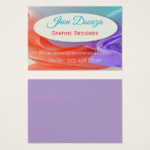 Flowing Gradient Waves with Center Frame, Business (Devant & derrière)