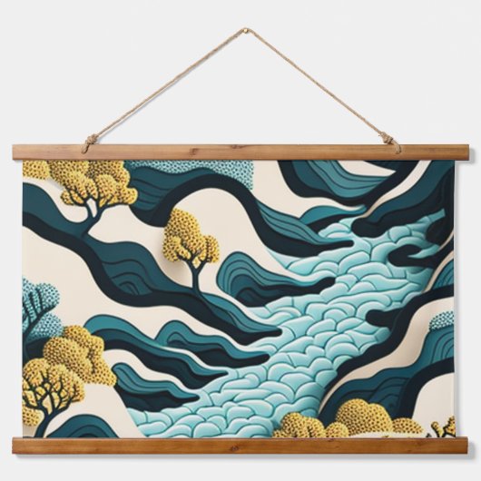 Flowing Harmony Hangend Wandkleed (Voorkant 3)