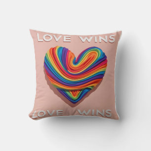 Flowing Rainbow Love: Pride Support Kussen