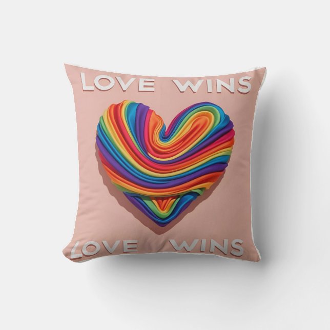 Flowing Rainbow Love: Pride Support Kussen (Voorkant)