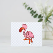 Floyd Flamingo Briefkaart (Staand voorkant)
