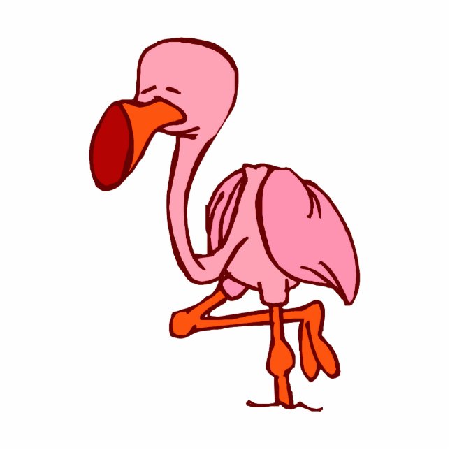 Floyd Flamingo Staand Fotobeeldje (Voorkant)