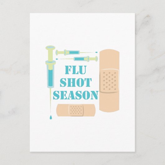 Flu Shot Briefkaart (Voorkant)