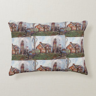 Fluchthaven Harbour, Ohio Painting op een piloot Accent Kussen