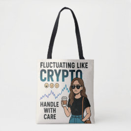 Fluctuerend als crypto - Grappig Mood Swing Girl Draagtas