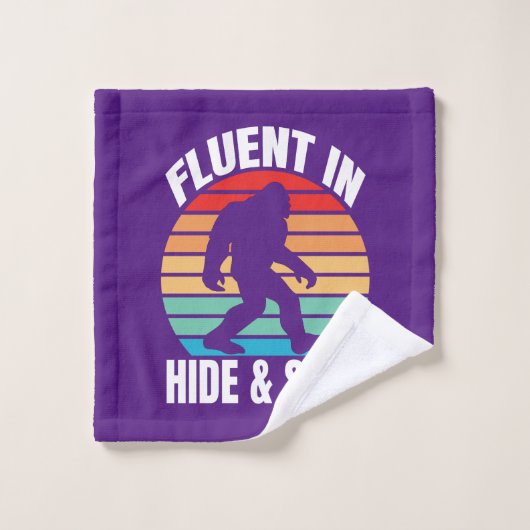 Fluent dans Cacher et chercher Bigfoot drôle (Gant de toilette)