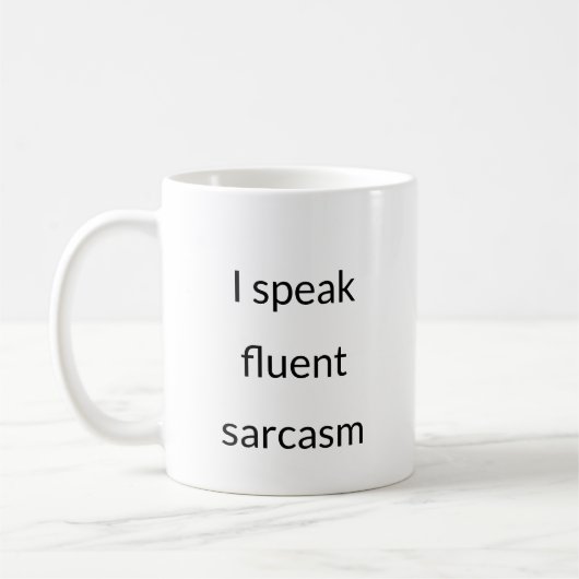 Fluent en sarcasme - Mug de personnalité audacieus (Gauche)