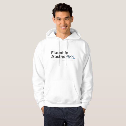 Fluent in Abstraction Minimalist Programmer Design Hoodie (Voorkant volledig)