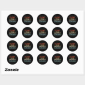 Fluent In All Dialects Of Sarcasm Retro Style Ronde Sticker (Vel)
