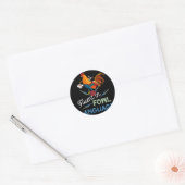 Fluent in Fowl Language Funny Novelty Crazy Chicke Ronde Sticker (Envelop)
