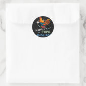 Fluent in Fowl Language Funny Novelty Crazy Chicke Ronde Sticker (Tas)