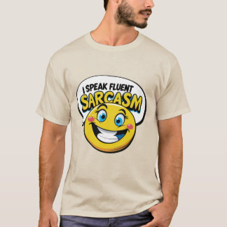Fluent sarcasme emoticon t-shirt