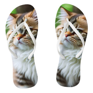"Fluff en Knuffels: De Mollige Perzische Kat" Teenslippers