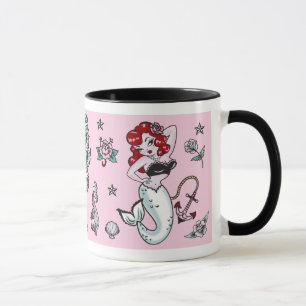 Fluff Molly Mermaid Mug en rose