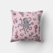Fluff Molly Mermaid Pink Pillow Kussen (Back)