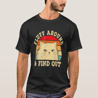 Fluff rond Ontdek Angry Cat Kitten Sarcastic H T-shirt