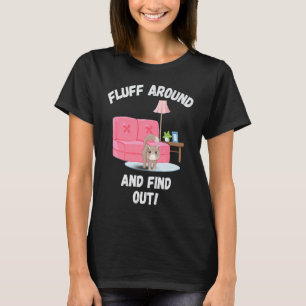 Fluff Rondneuzen En Uitvinden Boze Kat Kat Moeder T-shirt