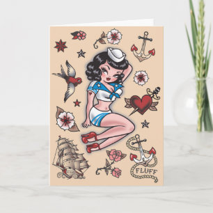 Fluff Suzy Sailor Card Kaart