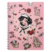 Fluff Suzy Sailor-laptop in roze Notitieboek (Voorkant)