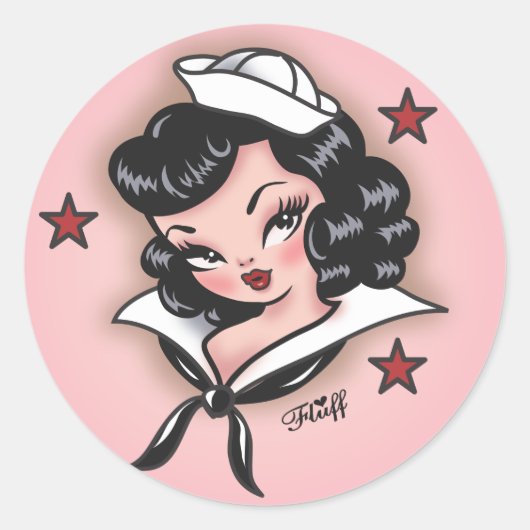 Fluff Suzy Sailor Sticker (Voorkant)