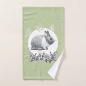 Fluffez le lapin. Dessin au crayon (Serviette à main)