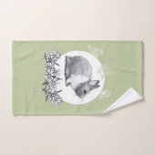 Fluffez le lapin. Dessin au crayon (Serviette à main)