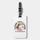 Fluffier Than A S'more - Schattigee hond en desser Bagagelabel (Voorkant verticaal)