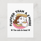 Fluffier Than A S'more - Schattigee hond en desser Briefkaart (Voorkant)