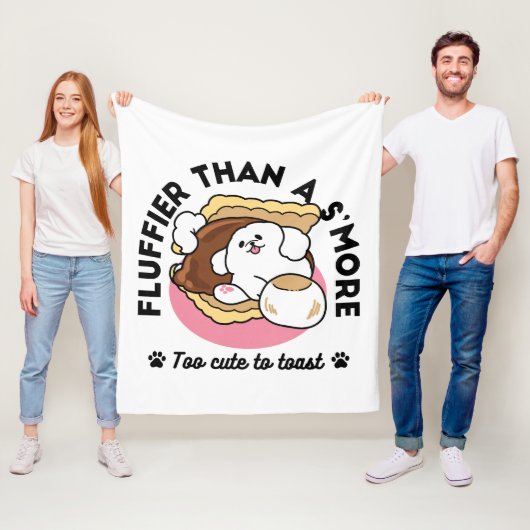 Fluffier Than A S'more - Schattigee hond en desser Fleece Deken (In situ)