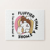 Fluffier Than A S'more - Schattigee hond en desser Legpuzzel (Horizontaal)