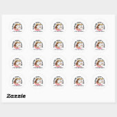 Fluffier Than A S'more - Schattigee hond en desser Ronde Sticker (Vel)