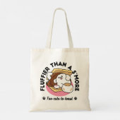 Fluffier Than A S'more - Schattigee hond en desser Tote Bag (Achterkant)