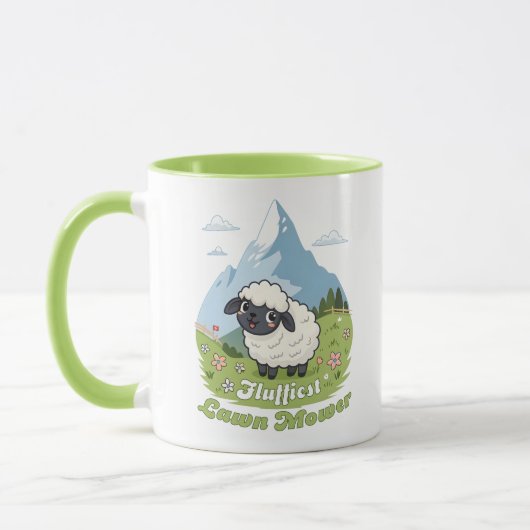 Fluffiest Lawn Mower – Adorable Blacknose Sheep Mok (Links)